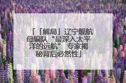 「解局」辽宁舰航母编队“最深入太平洋的远航” 专家揭秘背后必然性