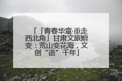 「青春华章·重走西北角」甘肃文旅嬗变：荒山变花海，文创“语”千年