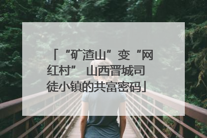 “矿渣山”变“网红村” 山西晋城司徒小镇的共富密码