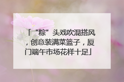 “粽”头戏吹混搭风，创意装满菜篮子，厦门端午市场花样十足
