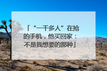“一千多人”在抢的手机，他买回家：不是我想要的那种