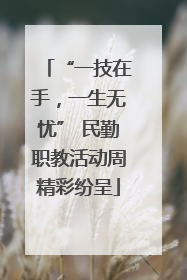 “一技在手，一生无忧” 民勤职教活动周精彩纷呈