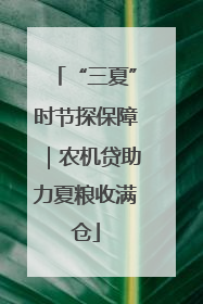 “三夏”时节探保障｜农机贷助力夏粮收满仓