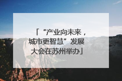 “产业向未来，城市更智慧”发展大会在苏州举办