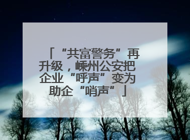 “共富警务”再升级，嵊州公安把企业“呼声”变为助企“哨声”