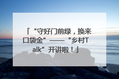 “守好门前绿，换来口袋金”——“乡村Talk”开讲啦！