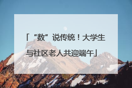 “数”说传统！大学生与社区老人共迎端午