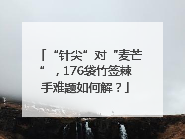 “针尖”对“麦芒”，176袋竹签棘手难题如何解？
