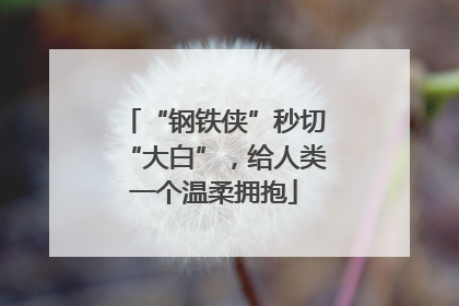 “钢铁侠”秒切“大白”，给人类一个温柔拥抱