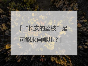 “长安的荔枝”最可能来自哪儿？