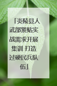 炎陵县人武部紧贴实战需求开展集训 打造过硬民兵队伍