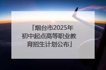 烟台市2025年初中起点高等职业教育招生计划公布