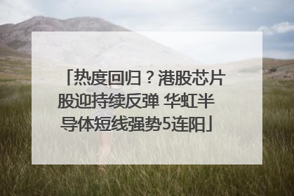 热度回归？港股芯片股迎持续反弹 华虹半导体短线强势5连阳