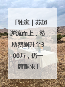 独家｜苏超逆流而上，赞助费飙升至300万，仍一席难求