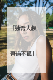 独臂大叔 吾道不孤