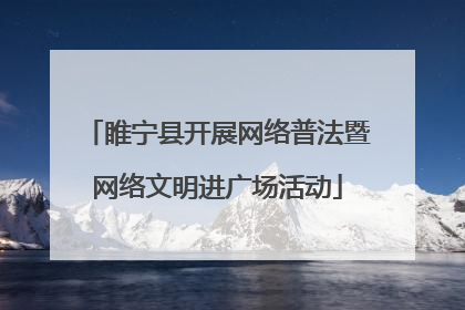睢宁县开展网络普法暨网络文明进广场活动