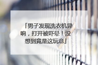 男子发现洗衣机异响，打开被吓晕！没想到竟是这玩意