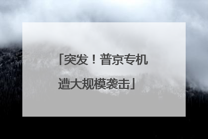 突发！普京专机遭大规模袭击