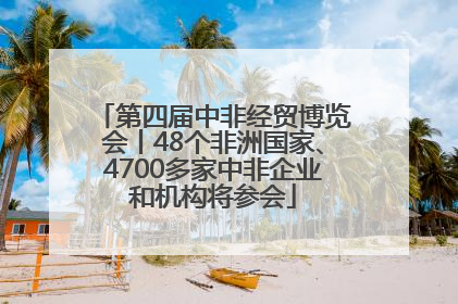 第四届中非经贸博览会丨48个非洲国家、4700多家中非企业和机构将参会