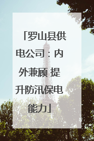 罗山县供电公司：内外兼顾 提升防汛保电能力