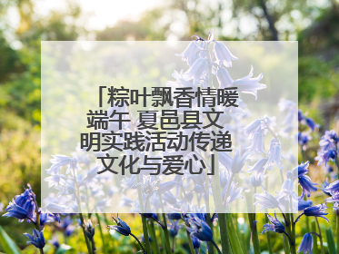 粽叶飘香情暖端午 夏邑县文明实践活动传递文化与爱心