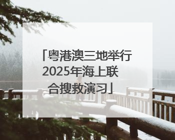 粤港澳三地举行2025年海上联合搜救演习