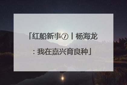 红船新事⑦丨杨海龙：我在嘉兴育良种