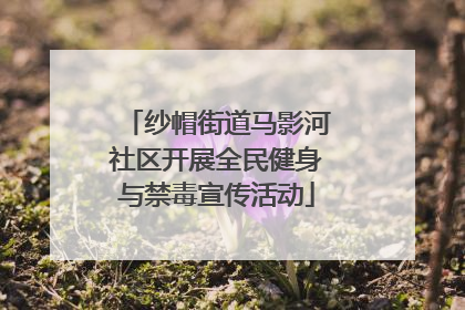 纱帽街道马影河社区开展全民健身与禁毒宣传活动