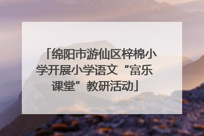 绵阳市游仙区梓棉小学开展小学语文“富乐课堂”教研活动