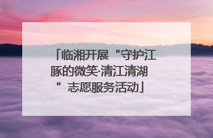 临湘开展“守护江豚的微笑·清江清湖”志愿服务活动