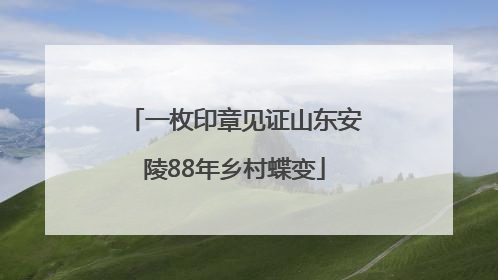 一枚印章见证山东安陵88年乡村蝶变