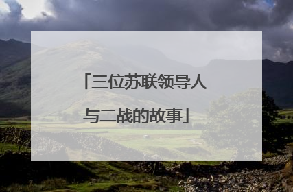三位苏联领导人与二战的故事