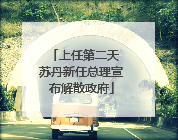 上任第二天 苏丹新任总理宣布解散政府