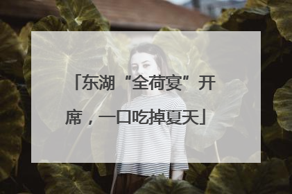 东湖“全荷宴”开席，一口吃掉夏天