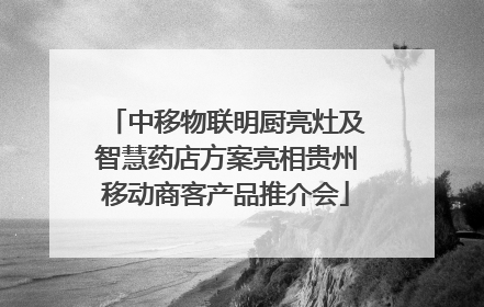 中移物联明厨亮灶及智慧药店方案亮相贵州移动商客产品推介会