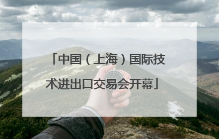 中国（上海）国际技术进出口交易会开幕