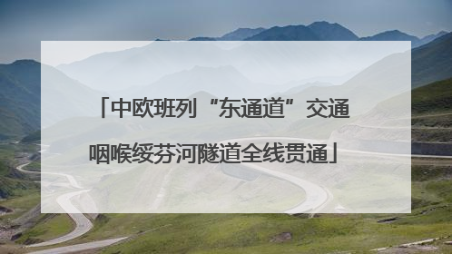 中欧班列“东通道”交通咽喉绥芬河隧道全线贯通