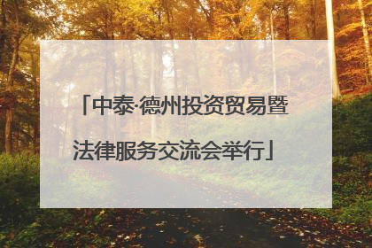 中泰·德州投资贸易暨法律服务交流会举行