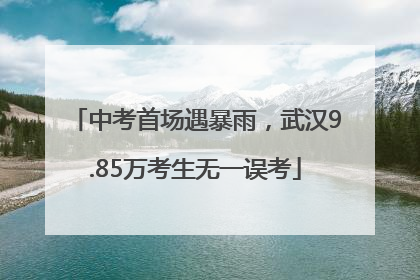 中考首场遇暴雨，武汉9.85万考生无一误考