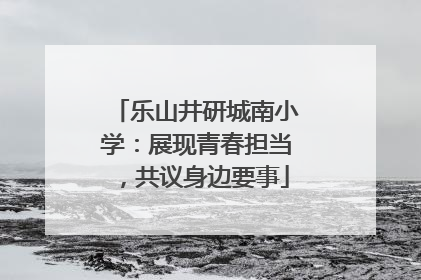 乐山井研城南小学：展现青春担当，共议身边要事
