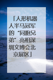人形机器人半马冠军的“同胞兄弟”亮相深圳文博会北京展区