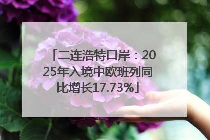 二连浩特口岸：2025年入境中欧班列同比增长17.73%