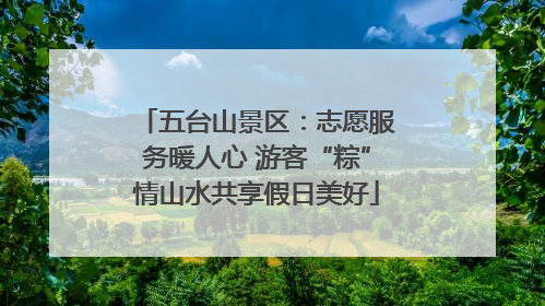 五台山景区：志愿服务暖人心 游客“粽”情山水共享假日美好