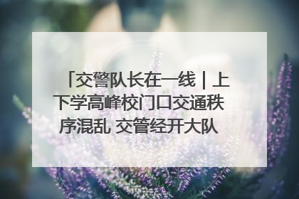 交警队长在一线｜上下学高峰校门口交通秩序混乱 交管经开大队多举措进行整治