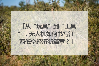 从“玩具”到“工具”，无人机如何书写江西低空经济新篇章？