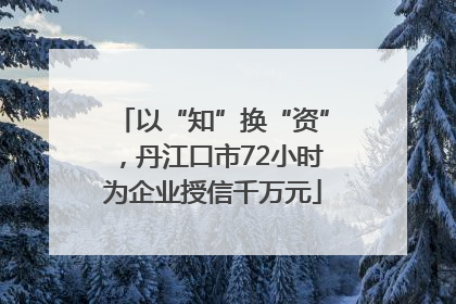 以“知”换“资”，丹江口市72小时为企业授信千万元