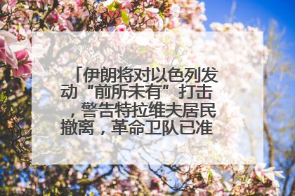 伊朗将对以色列发动“前所未有”打击，警告特拉维夫居民撤离，革命卫队已准备长期全面战争