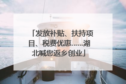 发放补贴、扶持项目、税费优惠……湖北喊您返乡创业