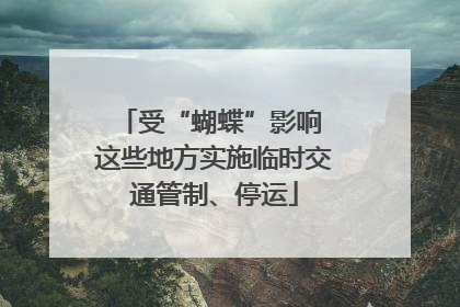 受“蝴蝶”影响 这些地方实施临时交通管制、停运