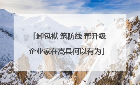 卸包袱 筑防线 帮升级 企业家在嵩县何以有为